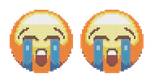 two crying emojis